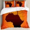 Juego de Funda de Edredón Ambesonne African, Mapa de la