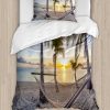 Set de Funda Nórdica Tropical Ambesonne, Playa del Paraíso