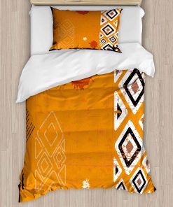 Juego de Funda Nórdica Tribal Ambesonne, Diseño Líneas