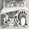Juego de Funda de Edredón Tribal Ambesonne, Diadema de