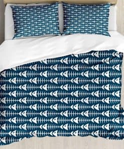 Set de Funda Nórdica Ambesonne, Patrón de Espinas de Hueso