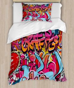 Set de Funda de Edredón Ambesonne Graphic, Cultura Urbana