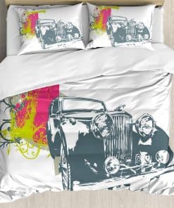 Juego de Funda Nórdica Vintage Ambesonne, Ilustración de