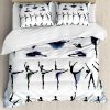 Set de Funda de Edredón Ambesonne Art, Bailarinas de Ballet