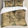 Juego de Funda nórdica Vintage Ambesonne, Mapa Antiguo del