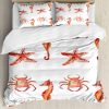 Juego de Funda de Edredón Náutico Ambesonne, Cangrejo