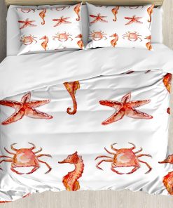 Juego de Funda de Edredón Náutico Ambesonne, Cangrejo