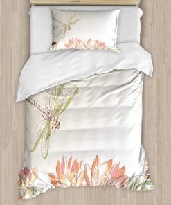 Juego de Funda nórdica Ambesonne Dragonfly, Juego de 2