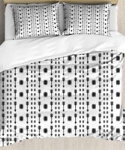 Set de Funda de Edredón Tribal Ambesonne, Patrón de Flechas