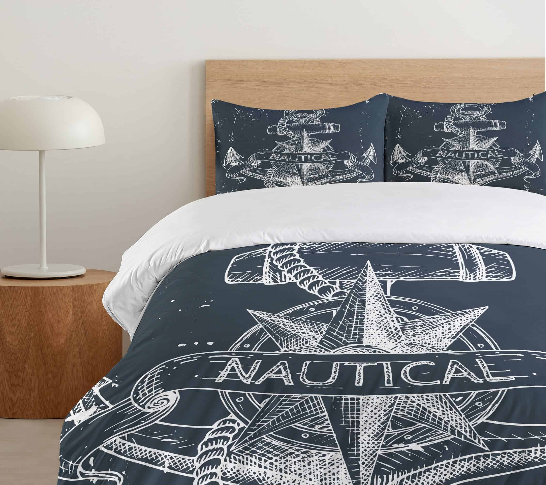 Juego de Funda de Edredón Ambesonne Marine, Patrón de Nudos - Imagen 6