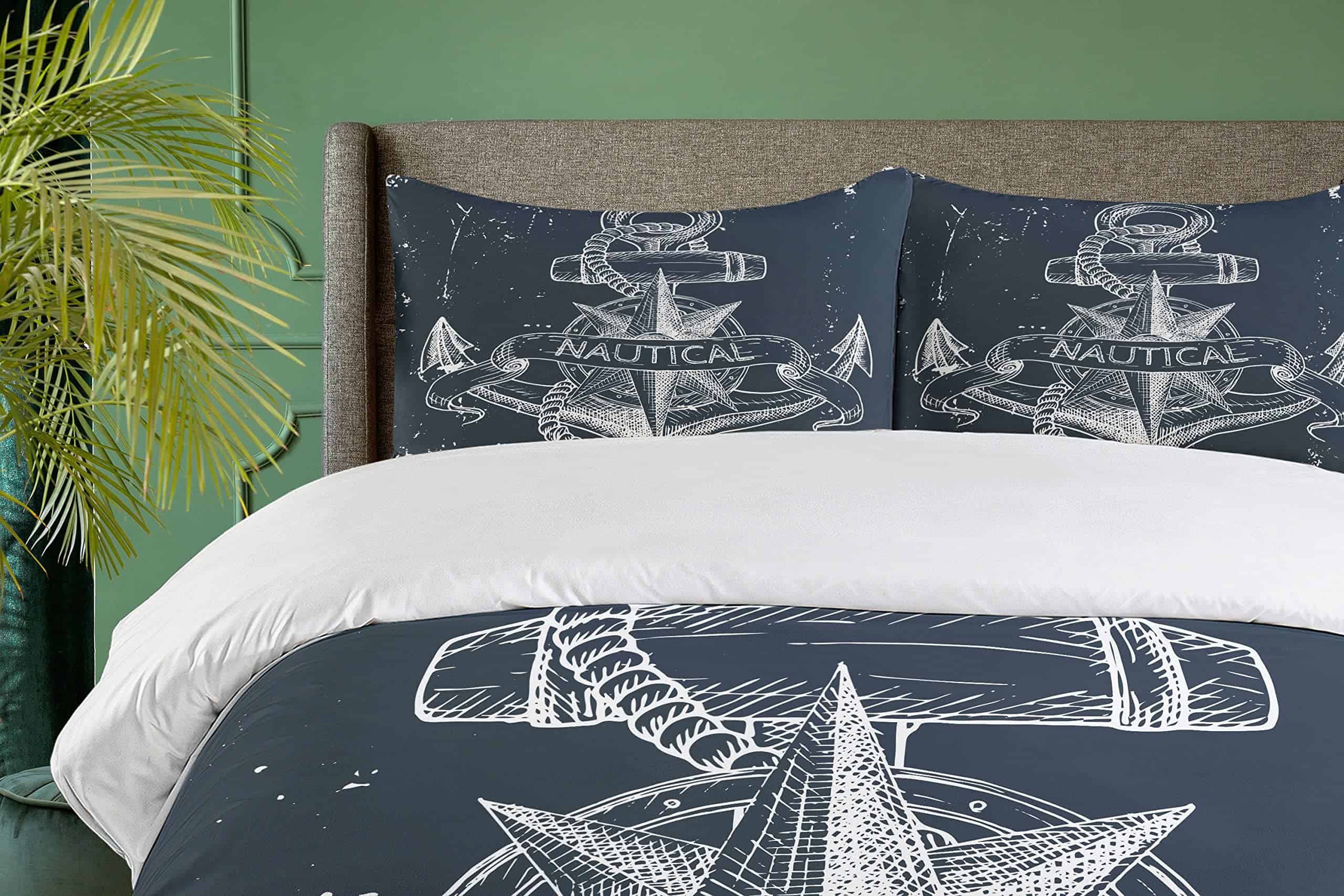 Juego de Funda de Edredón Ambesonne Marine, Patrón de Nudos - Imagen 4