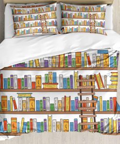 Juego de Funda Nórdica Moderna Ambesonne, Estantería de