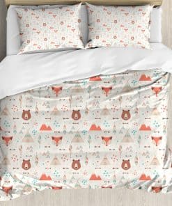 Juego de Funda Nórdica Tribal Ambesonne, Zorros