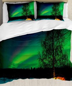 Juego de Funda de Edredón Ambesonne Aurora Boreal, Tienda