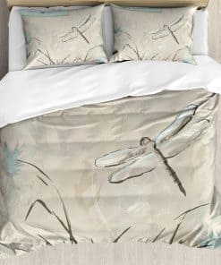 Juego de Funda Nórdica Ambesonne Dragonfly, Romántico