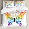 Juego de Funda nórdica Ambesonne Rainbow, Mariposa Hecha de