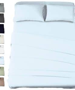 Juego de Sábanas y Fundas de Almohada -Azul