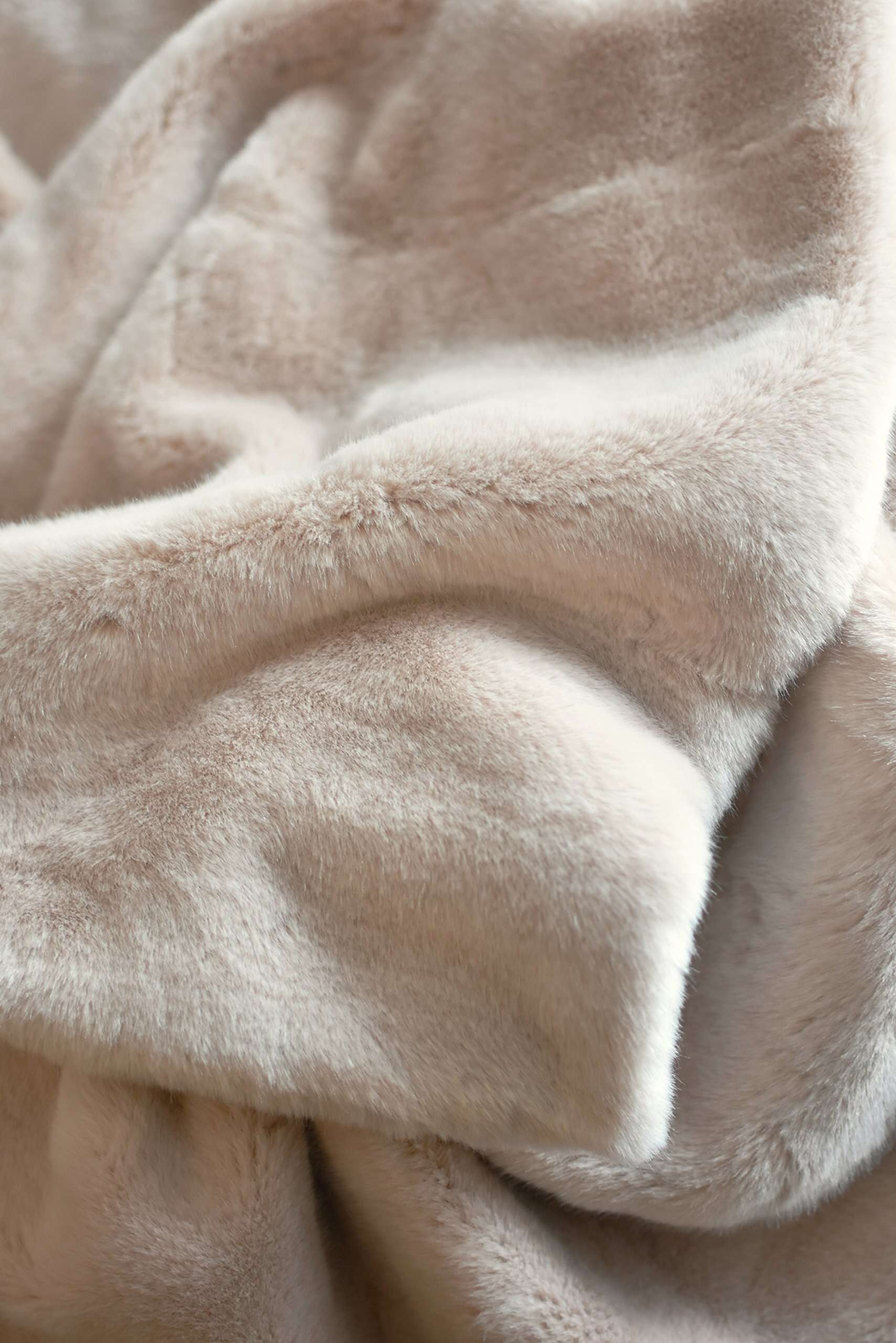 Manta de lujo extragrande de piel sintética -Rosa Rubor - Imagen 3