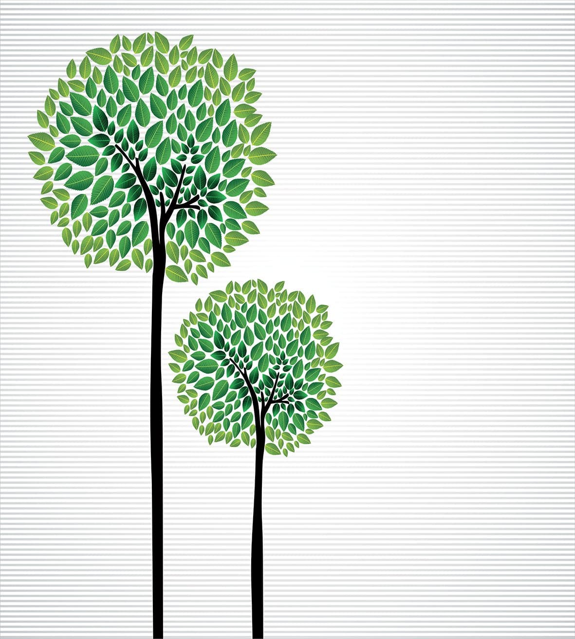 Juego de Funda nórdica Abstracta Ambesonne, Árboles con - Imagen 3