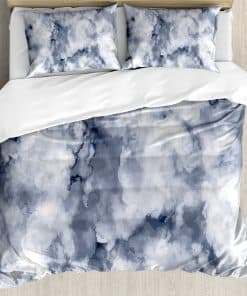 Juego de Funda nórdica de Mármol Ambesonne, Patrón de Nube