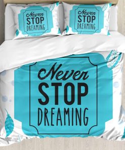 Set de Funda de Edredón Ambesonne Saying, Retro Suave con