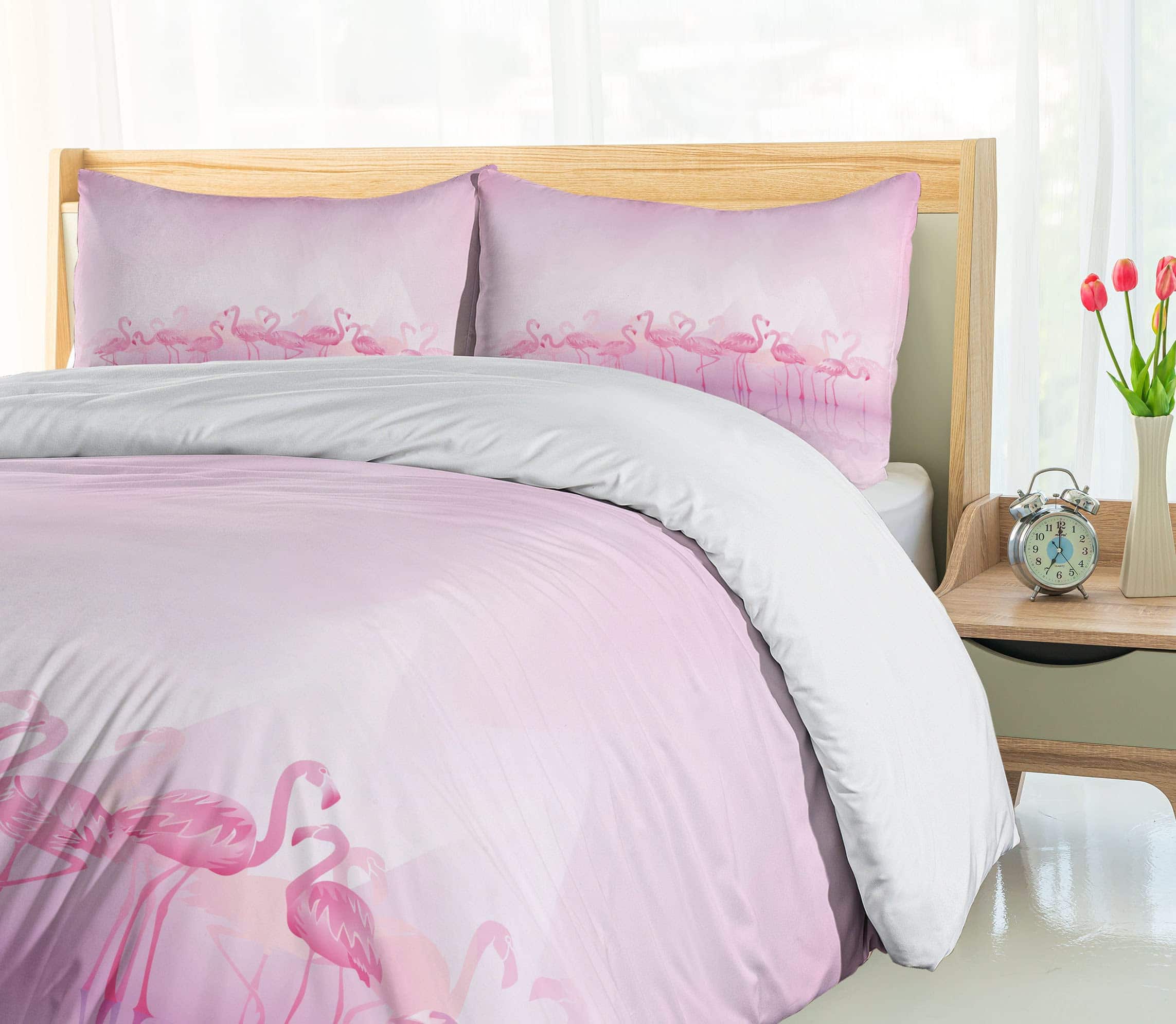 Juego de Funda Nórdica Ambesonne Flamingo, Bandada de - Imagen 5