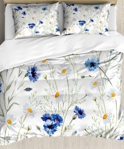 Set de Funda nórdica de Flores Acuarela Ambesonne, Flores