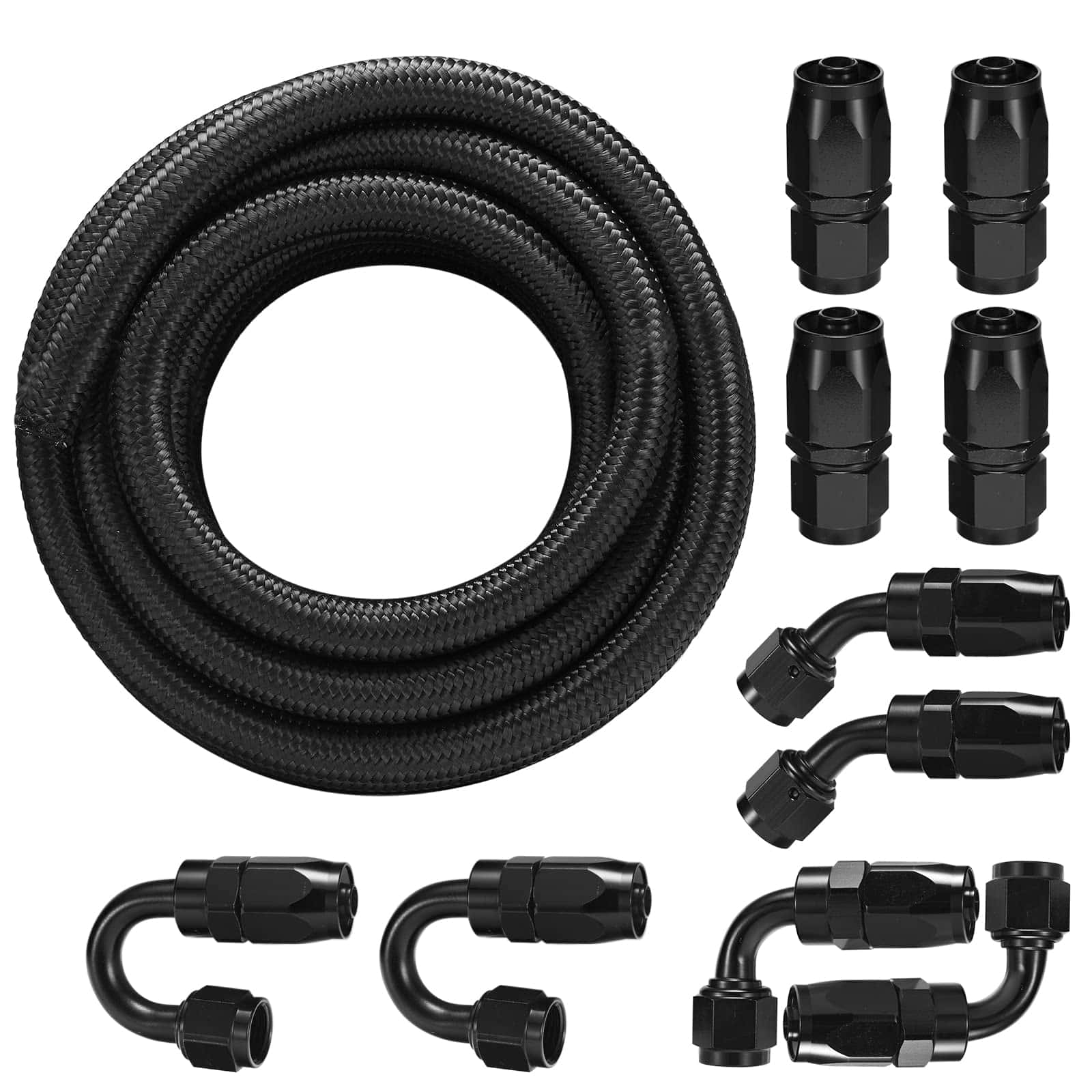 Kit de Manguera de Combustible de 16 pies -6AN Negro de