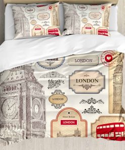 Juego de Funda nórdica de Londres Ambesonne,