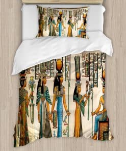 Ambesonne Juego de Funda de Edredón con Estampado Egipcio,
