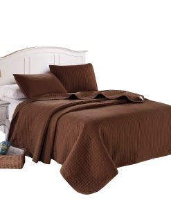 Juego de Cubrecama Everest Supply King Marrón Sólido