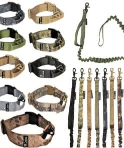 Collar táctico para perros con correa de manejo con asa