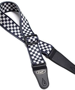 Correa de guitarra negra y blanca Art Attack Soft Cotton