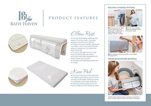 Rodillera y soporte para codos de baño Premium, almohadilla - Imagen 5