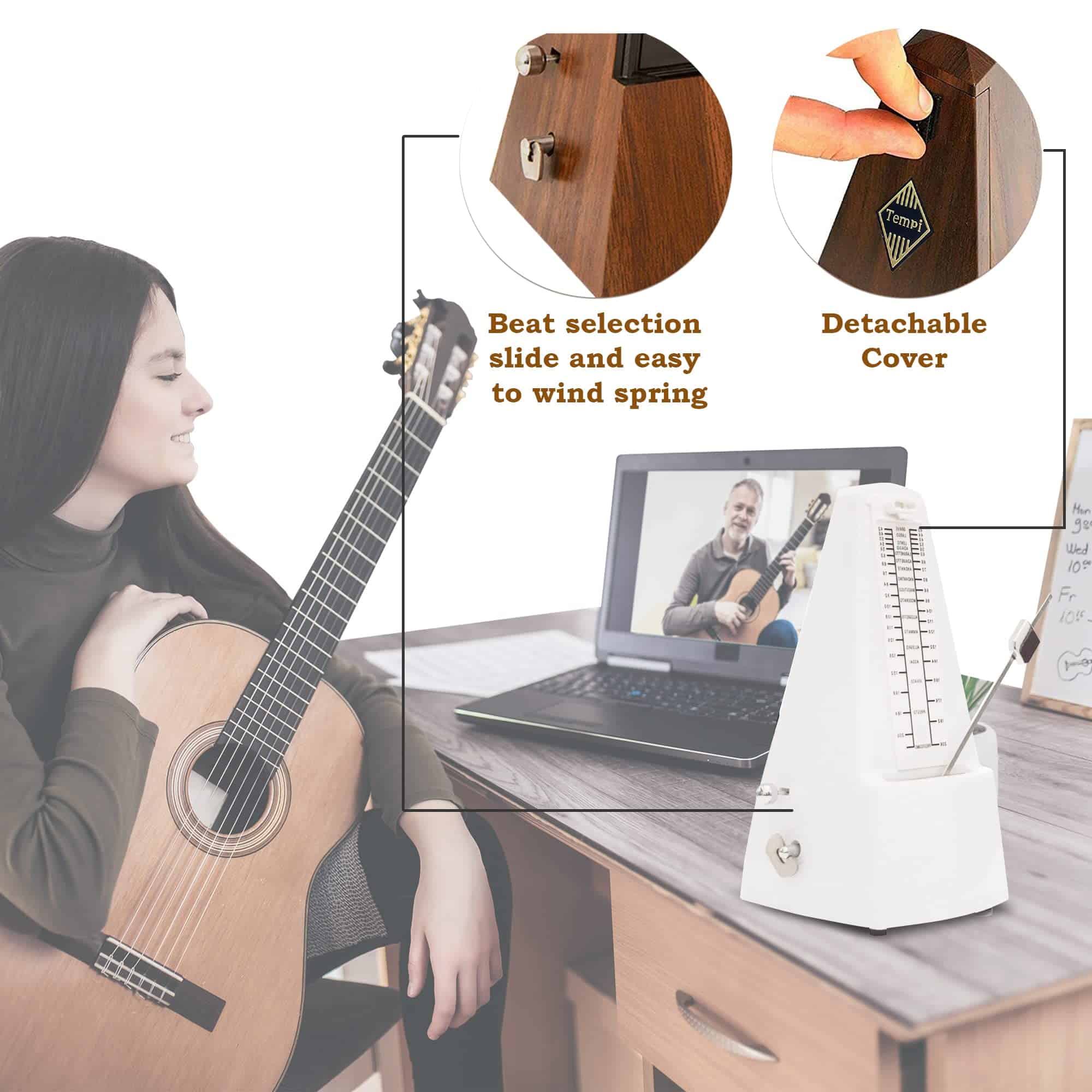 Metrónomo Mecánico Tempi para Músicos - Incluye Ebook y - Imagen 4