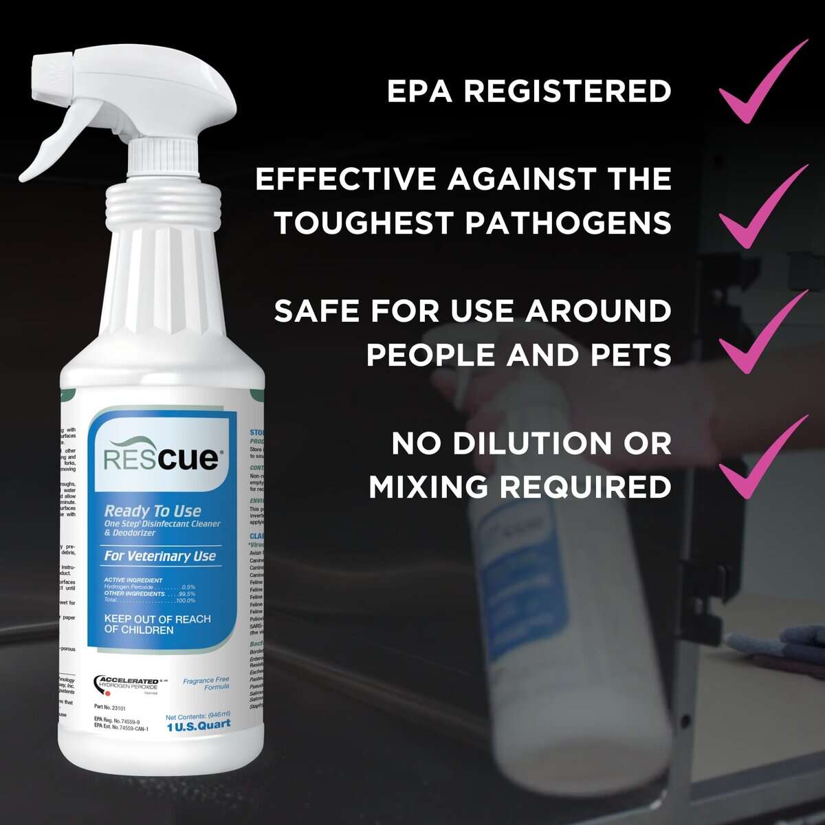 REScue Limpiador Desinfectante y Desodorizante listo para - Imagen 4