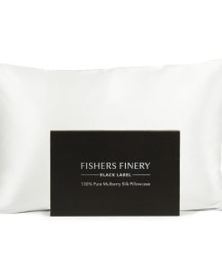 Funda de almohada de seda 100% pura de morera -Blanco natura