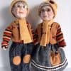Par de Muñecos de porcelana de Abuelito y Abuelita de 16"