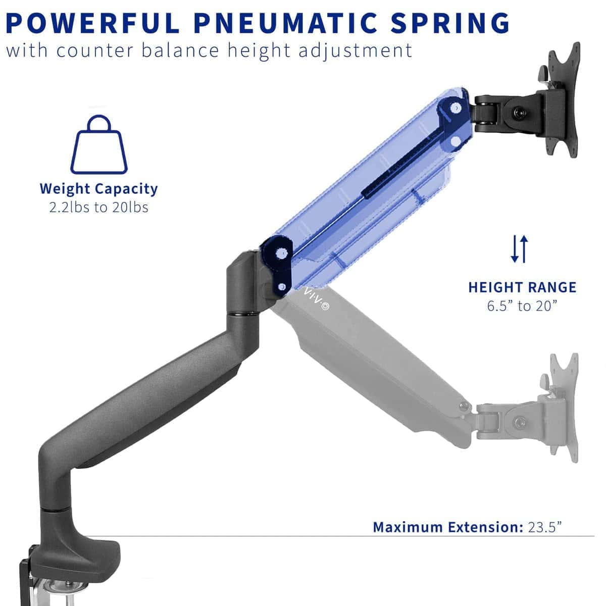 Soporte de escritorio articulado de aluminio premium - Imagen 5