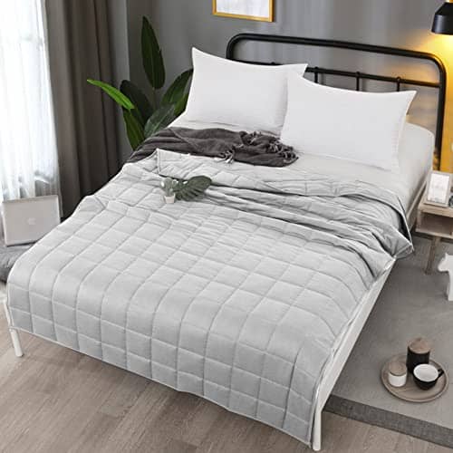 Manta Ponderada ZonLi (60"x80", 20lbs, Tamaño Queen Gris - Imagen 8