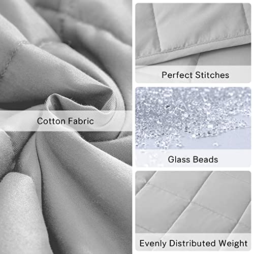 Manta Ponderada ZonLi (60"x80", 20lbs, Tamaño Queen Gris - Imagen 5