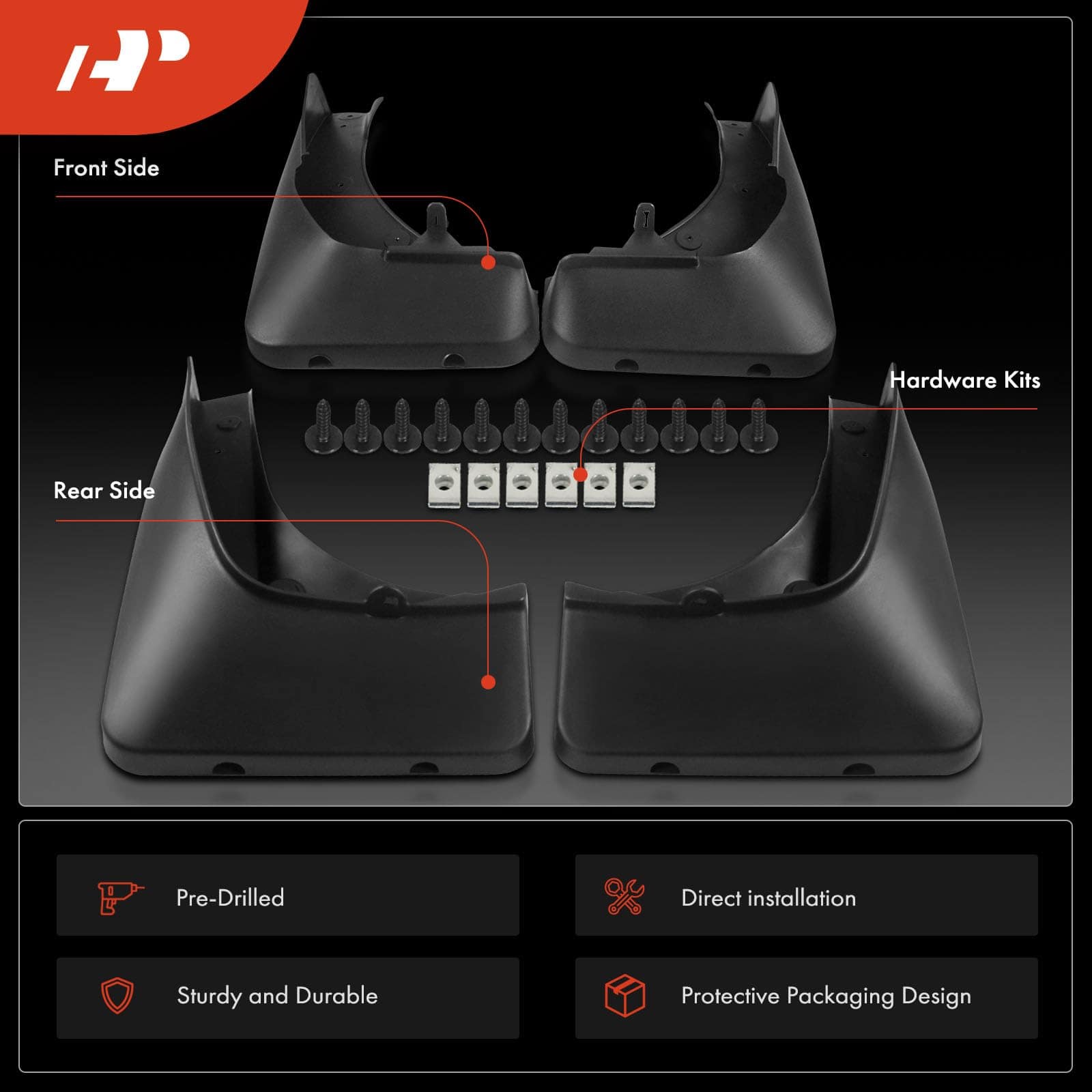 Conjunto Premium de 4PCS de Guardabarros Salpicaderas - Imagen 4