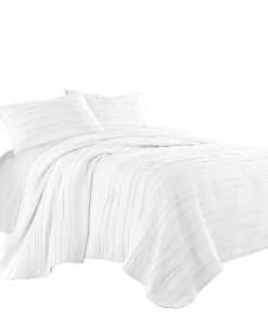Set de Edredón Chezmoi Collection Katy 3 Piezas Borde Crudo