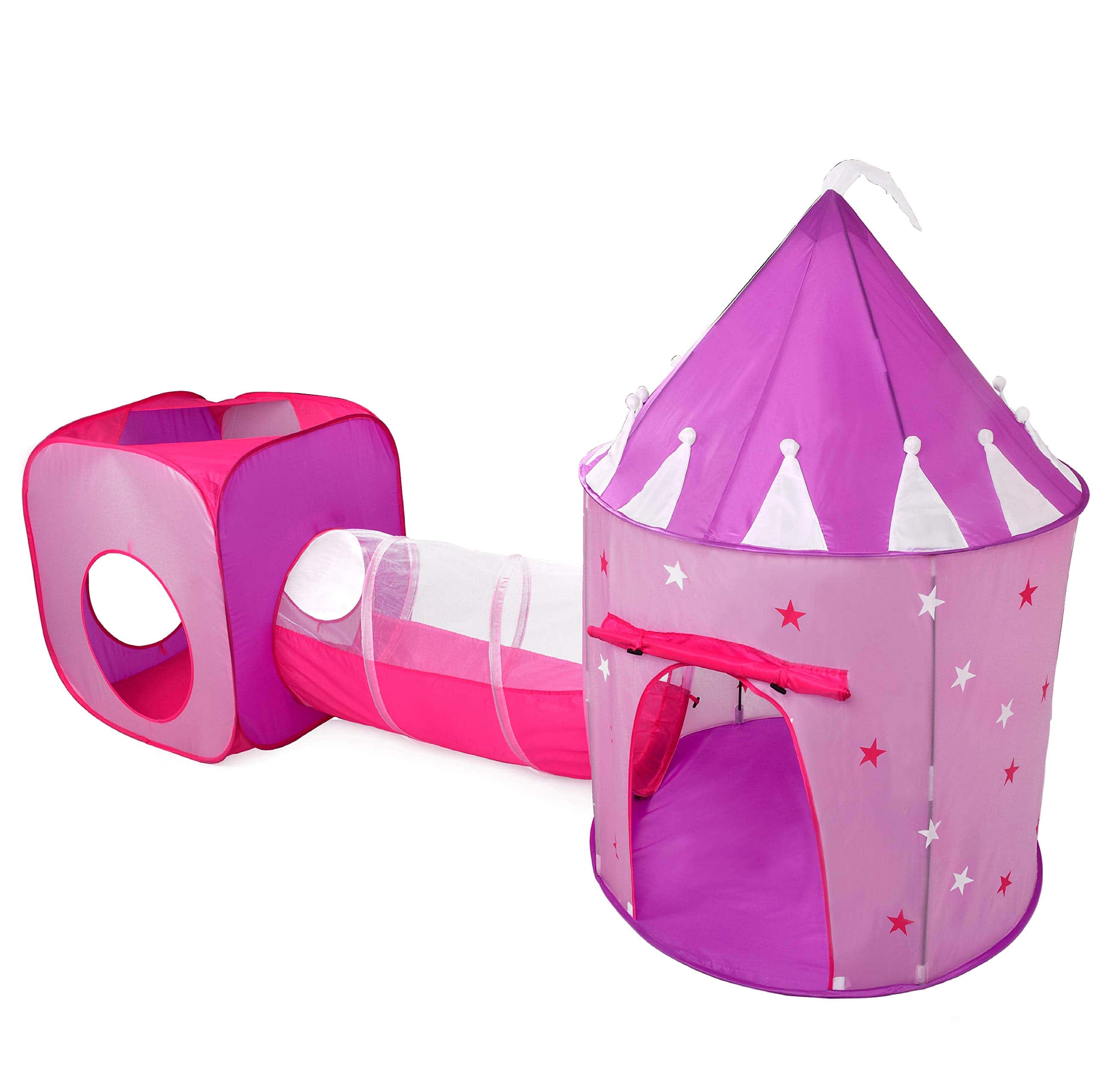 Tienda de princesas con túnel para niñas. Castillo con