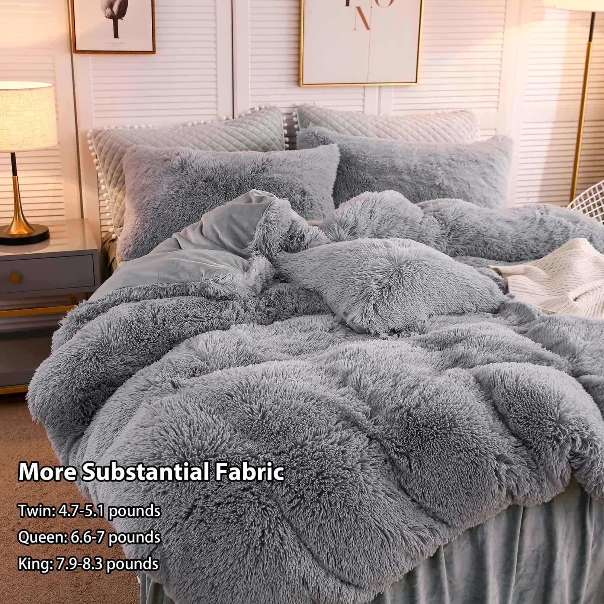 Juego de funda de edredón mullida de lujo LIFEREVO, suave - Imagen 5