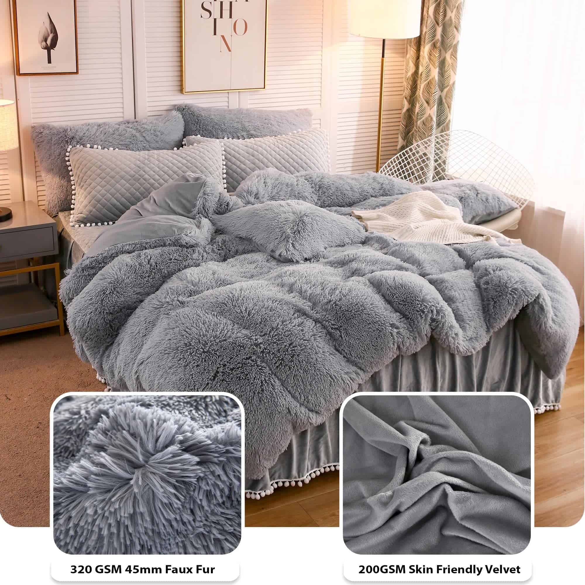 Juego de funda de edredón mullida de lujo LIFEREVO, suave - Imagen 6