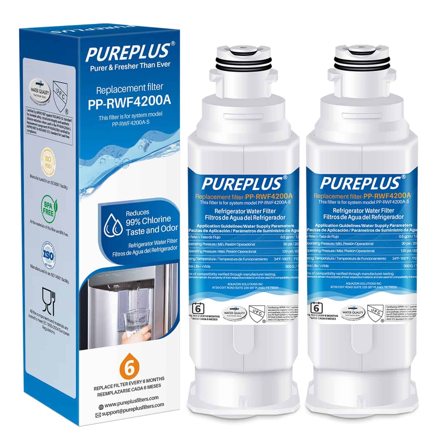 Filtro de Agua de Reemplazo PUREPLUS DA97-17376B para