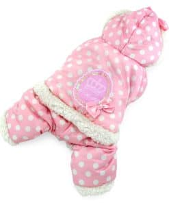 SELMAI Traje de Nieve de Invierno para Mascotas con Capucha