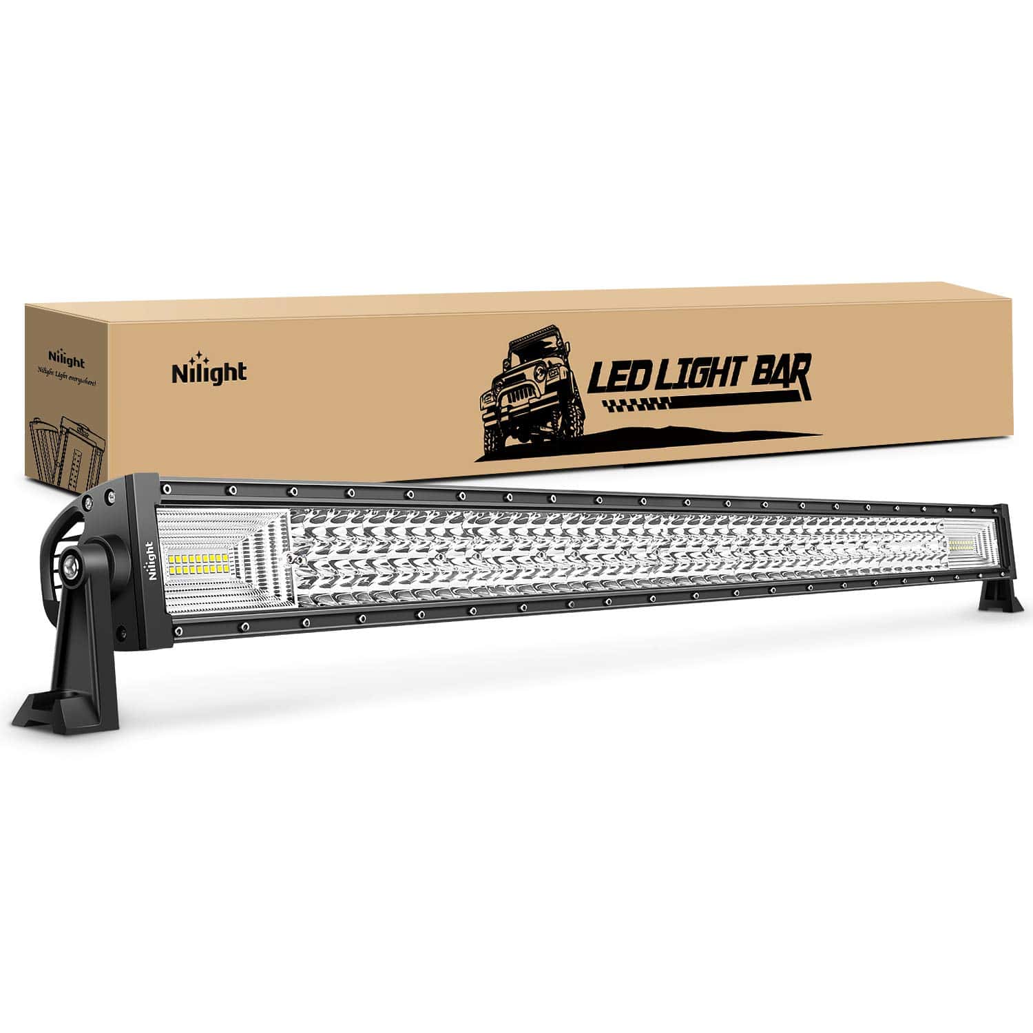 Nilight - Barra de luz LED 42 pulgadas 648W Triple Fila