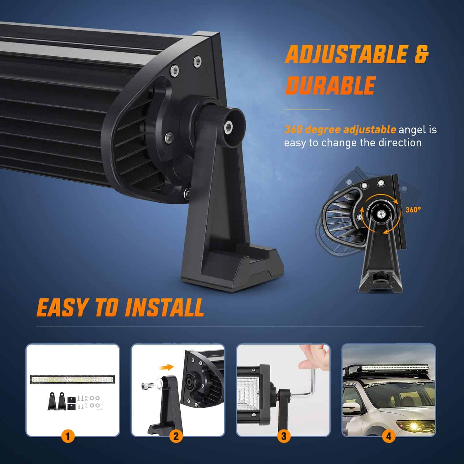 Nilight - Barra de luz LED 42 pulgadas 648W Triple Fila - Imagen 9